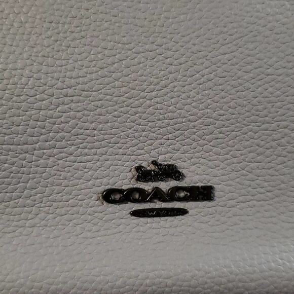 Coach PEBBLE LEATHER LANE SATCHEL Mist light lavender blue new!! - Picture 8 of 10